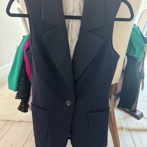 Express Black Sleeveless Tailored Blazer Vest